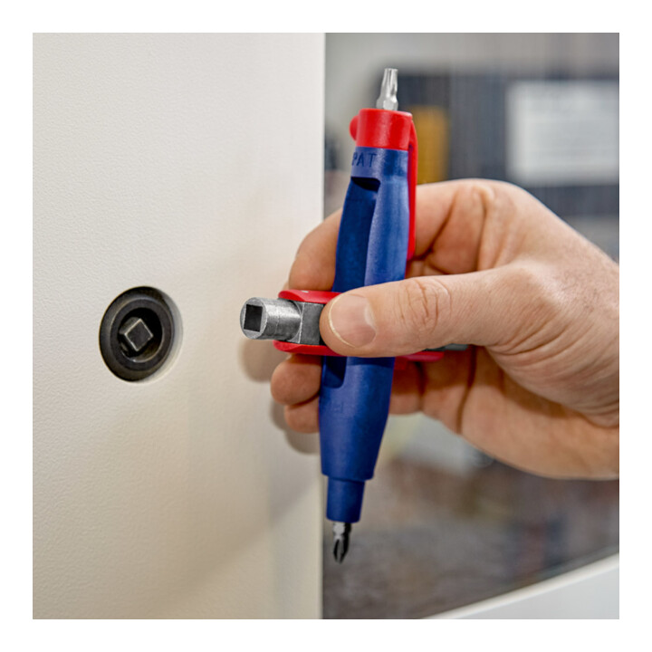 Clé pour armoires de commande, forme stylo, pour toutes les armoires et systèmes de fermeture standard Knipex