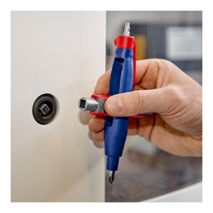 Clé pour armoires de commande, forme stylo, pour toutes les armoires et systèmes de fermeture standard Knipex