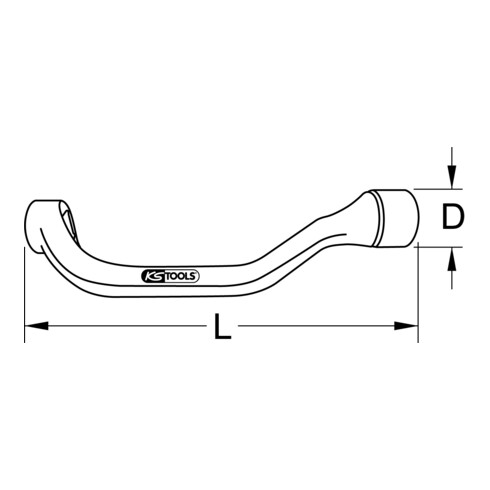 Clé pour culasse Mercedes 1/2", 12 pans, 17 mm KS Tools