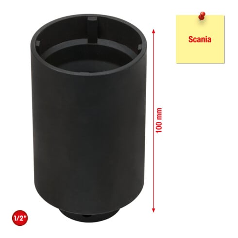 Clé pour écrou à encoches 1/2" pour Scania, 4 ergots Ø 48 mm KS Tools