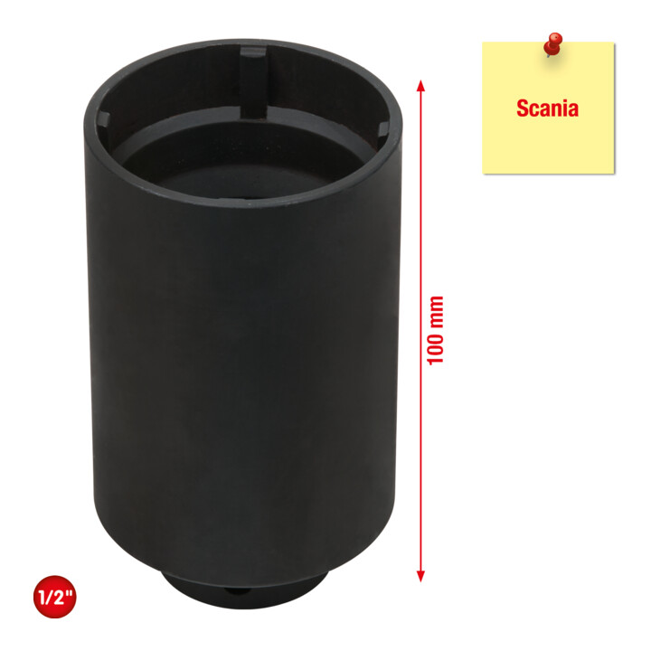 Clé pour écrou à encoches 1/2" pour Scania, 4 ergots Ø 48 mm KS Tools