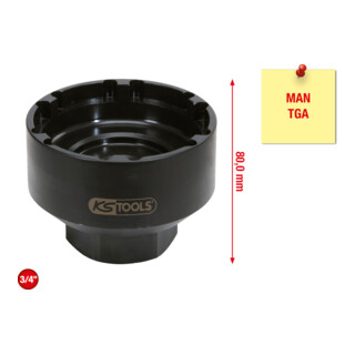 Clé pour écrou à encoches 3/4", 6 ergots pour MAN, 101-110 mm KS Tools