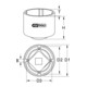 Clé pour écrou à encoches 3/4“ pour Scania, 4 ergots Ø 72 mm KS Tools-5