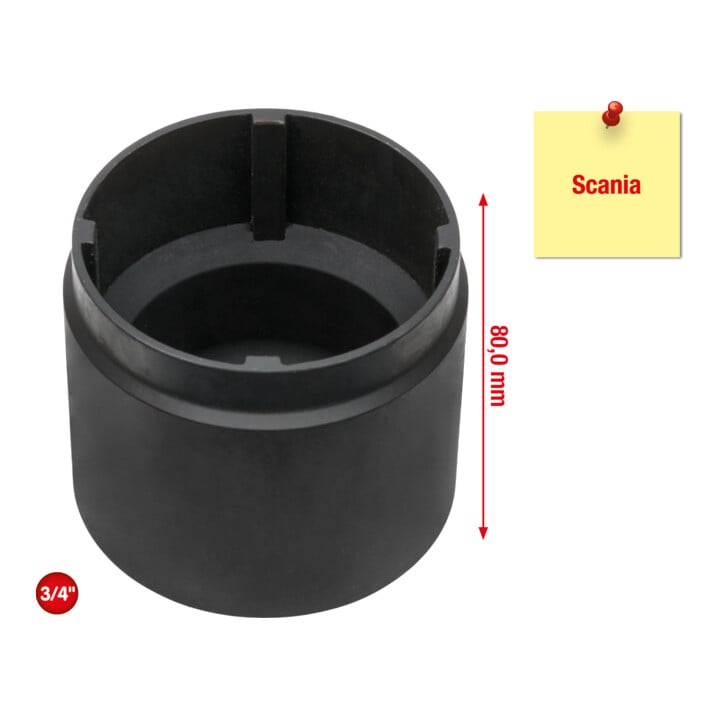 Clé pour écrou à encoches 3/4" pour Scania, 4 ergots Ø 65 mm KS Tools