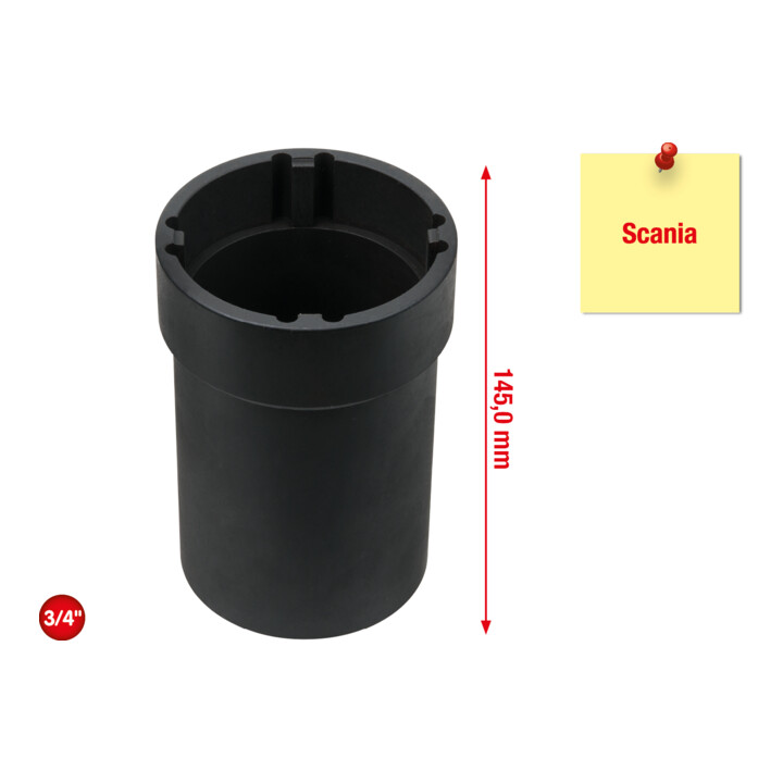 Clé pour écrou à encoches 3/4" pour Scania, 4 ergots Ø 70 mm KS Tools