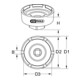 Clé pour écrou à encoches 3/4" pour Volvo, 4 ergots Ø 89 mm KS Tools