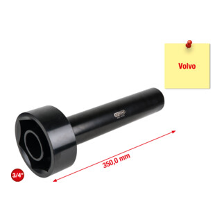 Clé pour écrou d'essieu avec tube de guidage pour Volvo, 95 mm KS Tools