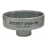 Clé pour filtres à huile 2169-10 ∙ Carré creux 10 mm (3/8 pouce) ∙ Profil à 14 pans extérieurs HAZET