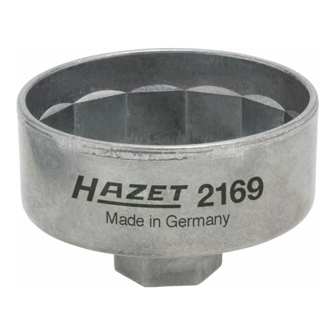 Clé pour filtres à huile 2169 ∙ Carré creux 10 mm (3/8 pouce) ∙ Profil à 14 pans extérieurs HAZET