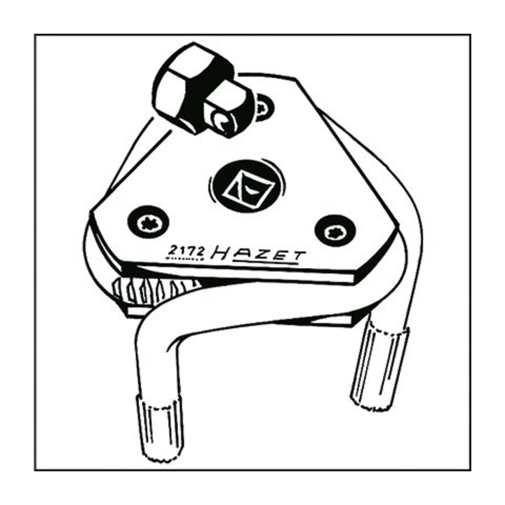Clé pour filtres à huile 2172 ∙ Carré creux 10 mm (3/8 pouce) HAZET