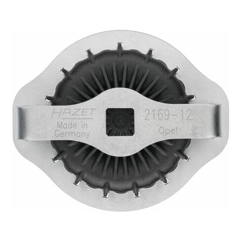 Clé pour filtres à huile Hazet 2169-12, carré creux 12,5 mm (1/2 pouce), Profil à rainures, 107 mm