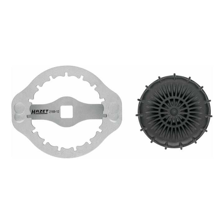 Clé pour filtres à huile Hazet 2169-12, carré creux 12,5 mm (1/2 pouce), Profil à rainures, 107 mm