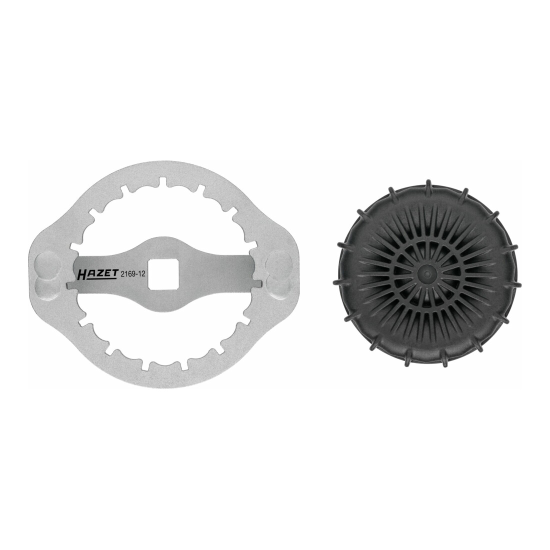 Clé pour filtres à huile Hazet 2169-12, carré creux 12,5 mm (1/2 pouce), Profil à rainures, 107 mm