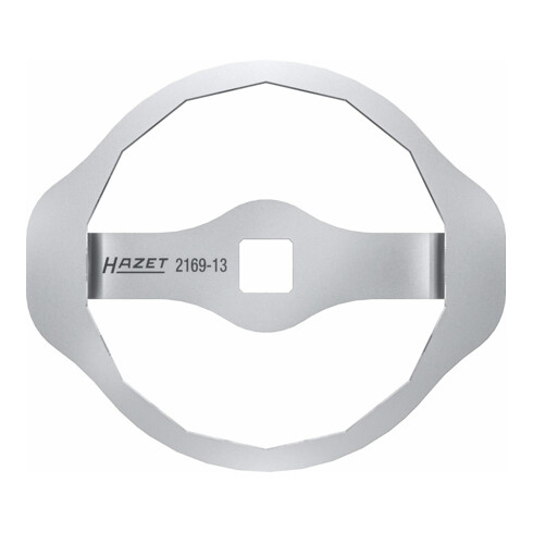 Clé pour filtres à huile Hazet 2169-13, carré creux 12,5 mm (1/2 pouce), profil à 14 pans extérieurs, 92 mm