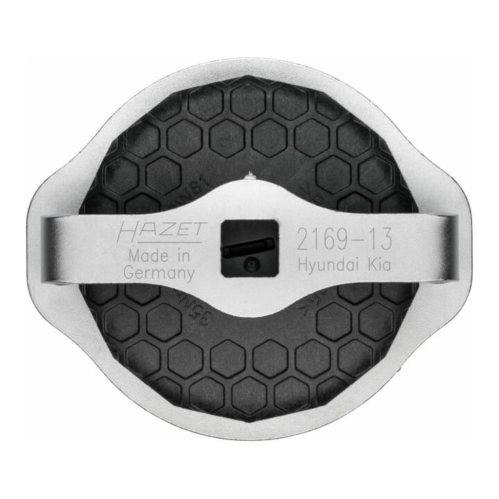 Clé pour filtres à huile Hazet 2169-13, carré creux 12,5 mm (1/2 pouce), profil à 14 pans extérieurs, 92 mm