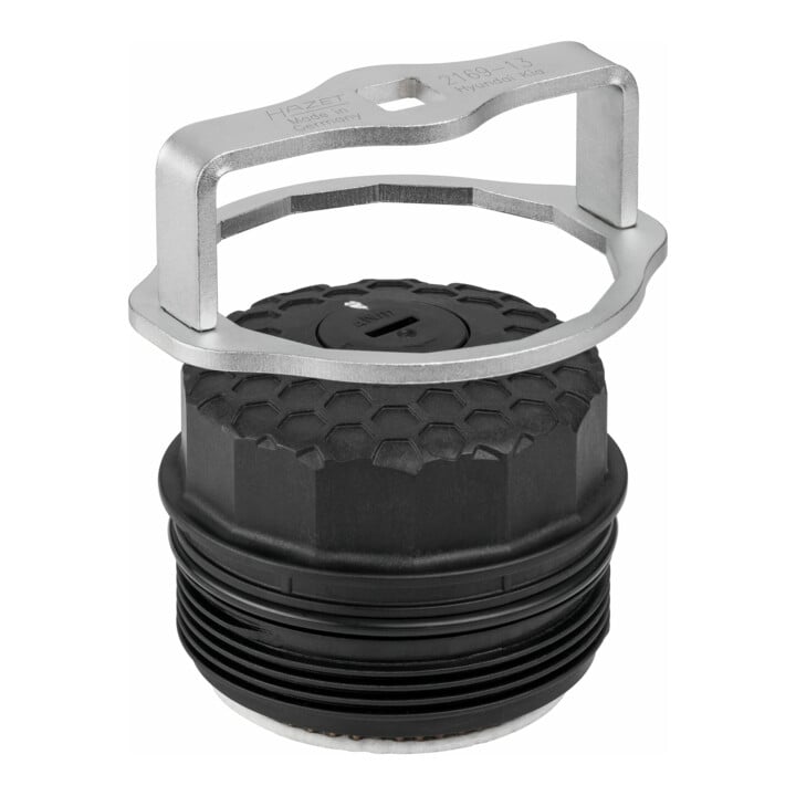 Clé pour filtres à huile Hazet 2169-13, carré creux 12,5 mm (1/2 pouce), profil à 14 pans extérieurs, 92 mm