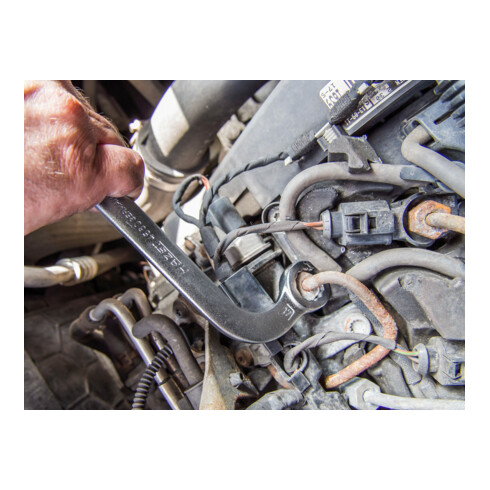 Clé pour la conduite d'injection 4560 ∙ Profil à 12 pans extérieurs ∙ 17 x 17 HAZET