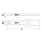 Clé TX-E KS Tools 3/4" à percussion avec 2 faces de frappe-5