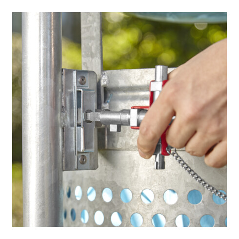 Clé universelle «Construction», pour toutes les armoires et systèmes de fermeture standard Knipex