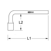 Clés à douille "L", 4 pans BRONZEplus 10mm-3