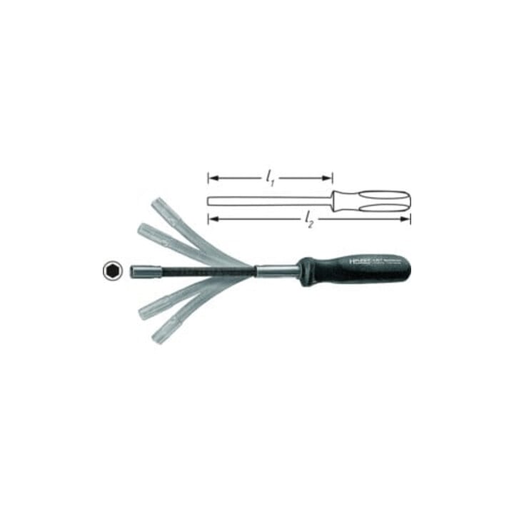 Clés à douilles à 6 pans flexible 426-6 6 mm HAZET