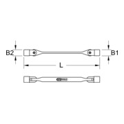 Clé à double articulation KS Tools CLASSIC TX-E-3