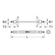 Clé à double articulation KS Tools CLASSIC TX-3