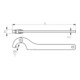 Clés à ergot articulée no. 776 C pour D. ext. 60 - 90 mm D. du tourillon 6 mm AM-5