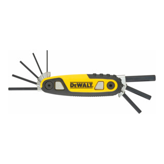 Clés hexagonales internes DEWALT jeu de poches métrique 8 pces DWHT0-70263