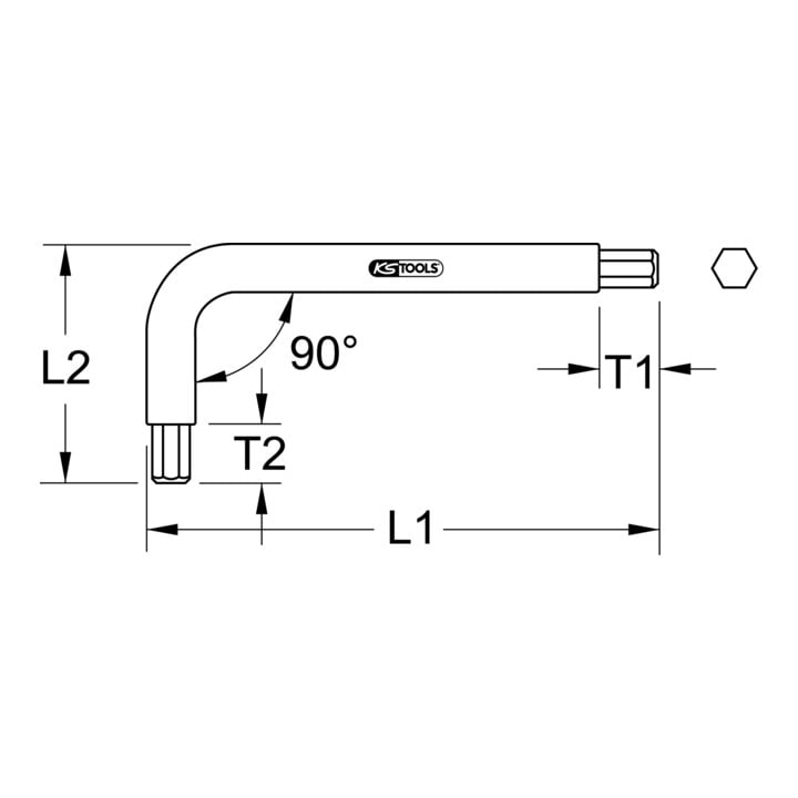 Clés mâles six pans TITANplus, 3/32"