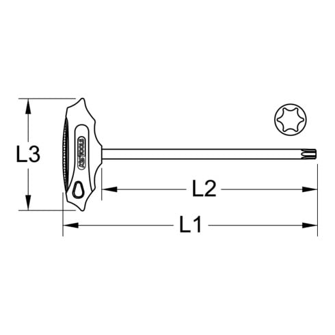 Outils KS ERGOTORQUEplus Poignée en T poignée en L clé en L TX