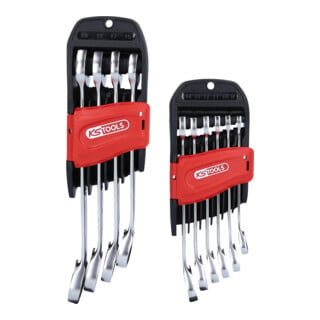 Clés mixtes à cliquet DUO GEARplus®, cliquet réversible, 10 pcs KS Tools