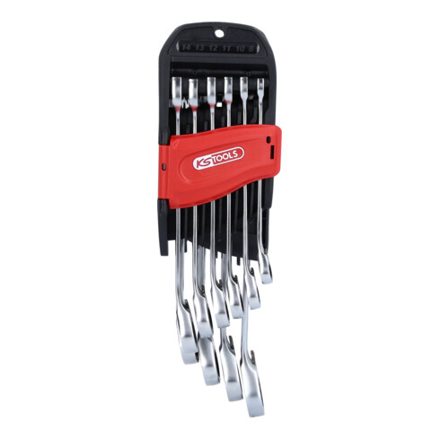 Clés mixtes à cliquet DUO GEARplus®, cliquet réversible, 10 pcs KS Tools
