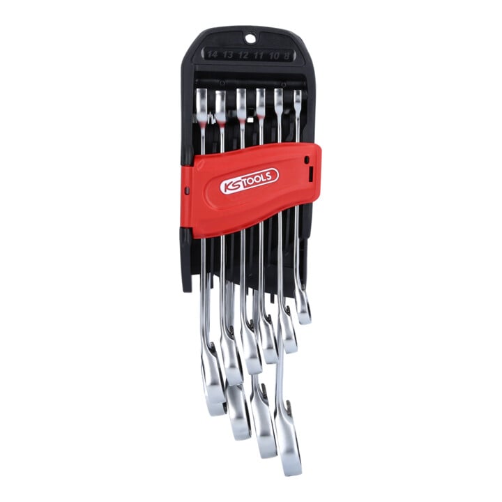 Clés mixtes à cliquet DUO GEARplus®, cliquet réversible, 10 pcs KS Tools