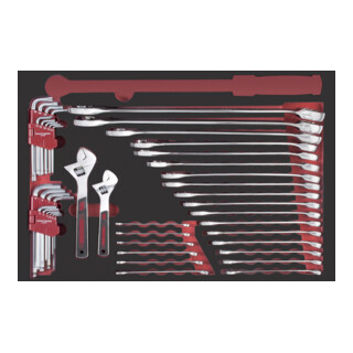 Clés mixtes Kraftwerk PRO LINE EVA sans couple, insert 60x40, 43 pcs.