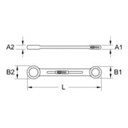 Outils KS BRONZEplus Clé polygonale double queue droite, pouce-3