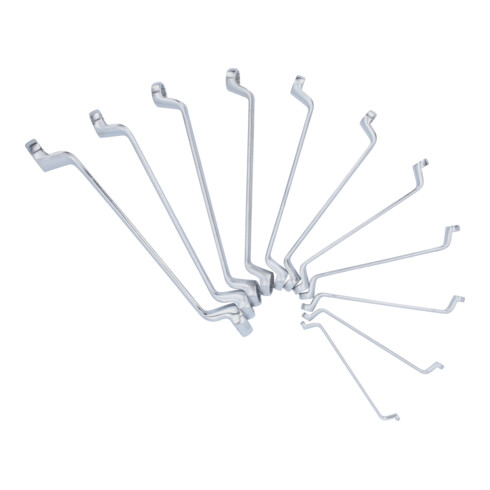 Clés polygonales contre-coudées, 11 pcs. 6-32mm
