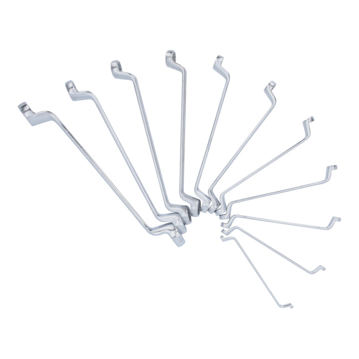 Clés polygonales contre-coudées, 11 pcs. 6-32mm