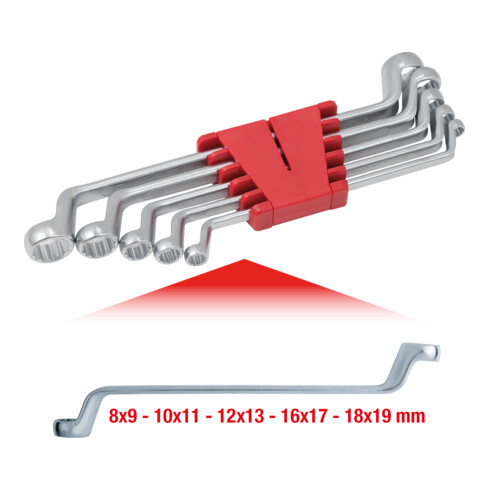 Clés polygonales contre-coudées KS Tools 5 pcs. 8-19mm