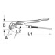 KS Tools Clé d'angle pour tube, coudée à 45-3