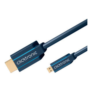 Clicktronic Micro-HDMI-Adapterkabel 2m,Ethernet 70328