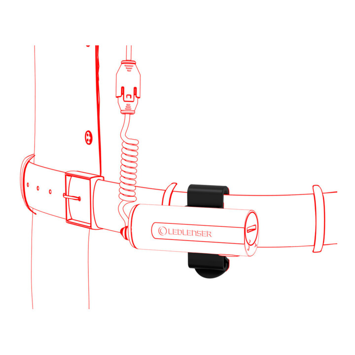 Clip ceinture Ledlenser type A pour lampes Ledlenser