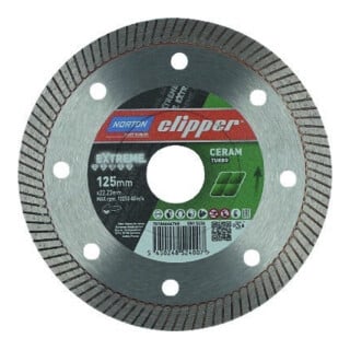 CLIPPER Disque de coupe diamant Extreme Ceramic 125x22,23