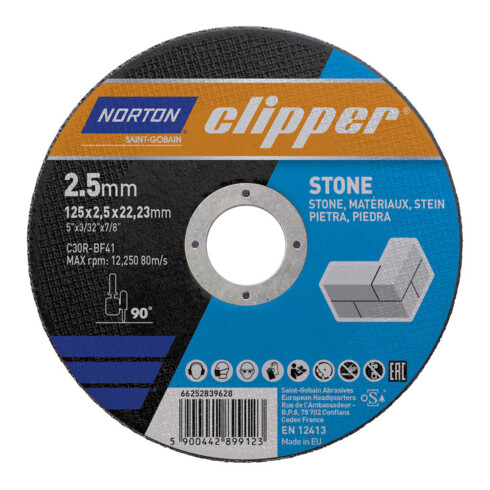 CLIPPER Disque de découpe pierre C30R-125x2,5x22,23mm