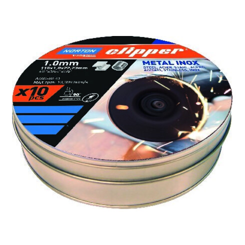 CLIPPER Disque de séparation Métal-Inox 10x A60S-115x1.0x22.23