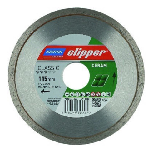 CLIPPER Disque diamanté de coupe CLA Ceram 1670 125x22,23 mm