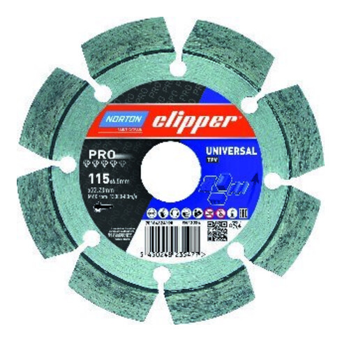 CLIPPER Rissfräser Pro Universal TP-V 125 x 22,23 mm