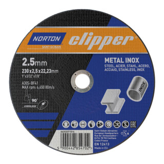 CLIPPER Trennscheibe Metall-Inox A30S-230x2.5x22.23mm