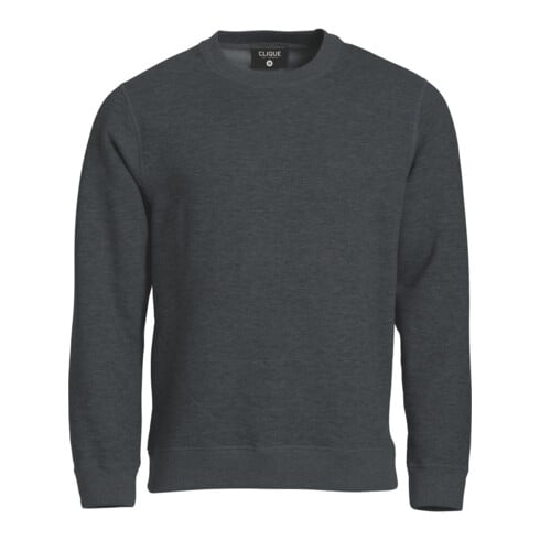 Clique Felpa Classica Girocollo, antracite melange, taglia unisex: 3XL