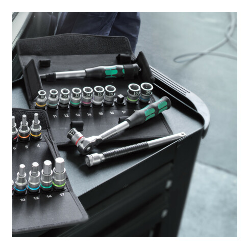 Cliquet 05003780001 1/2 po. comm. levier 72 dents racc. prolongation WERA